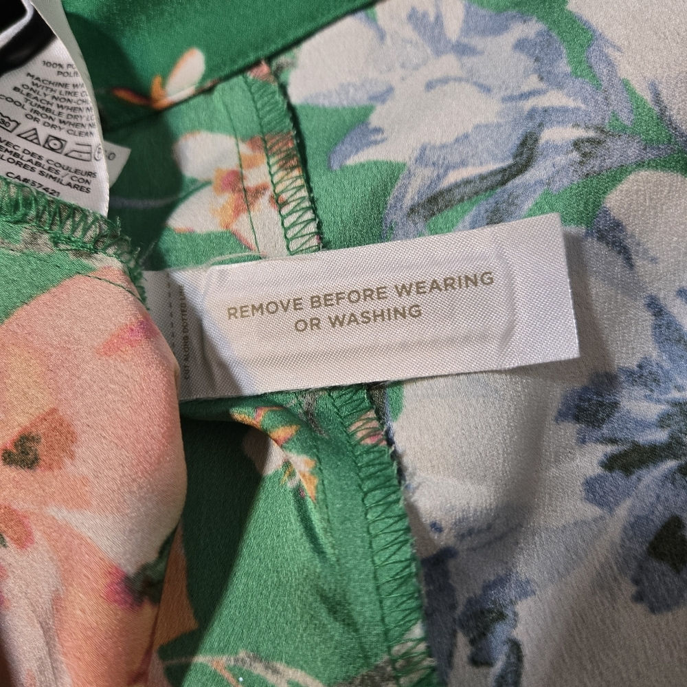 Ann Taylor Loft Midi Skirt NWT Green Floral Side Slit Womens 8 Spring Easter - Picture 7 of 7